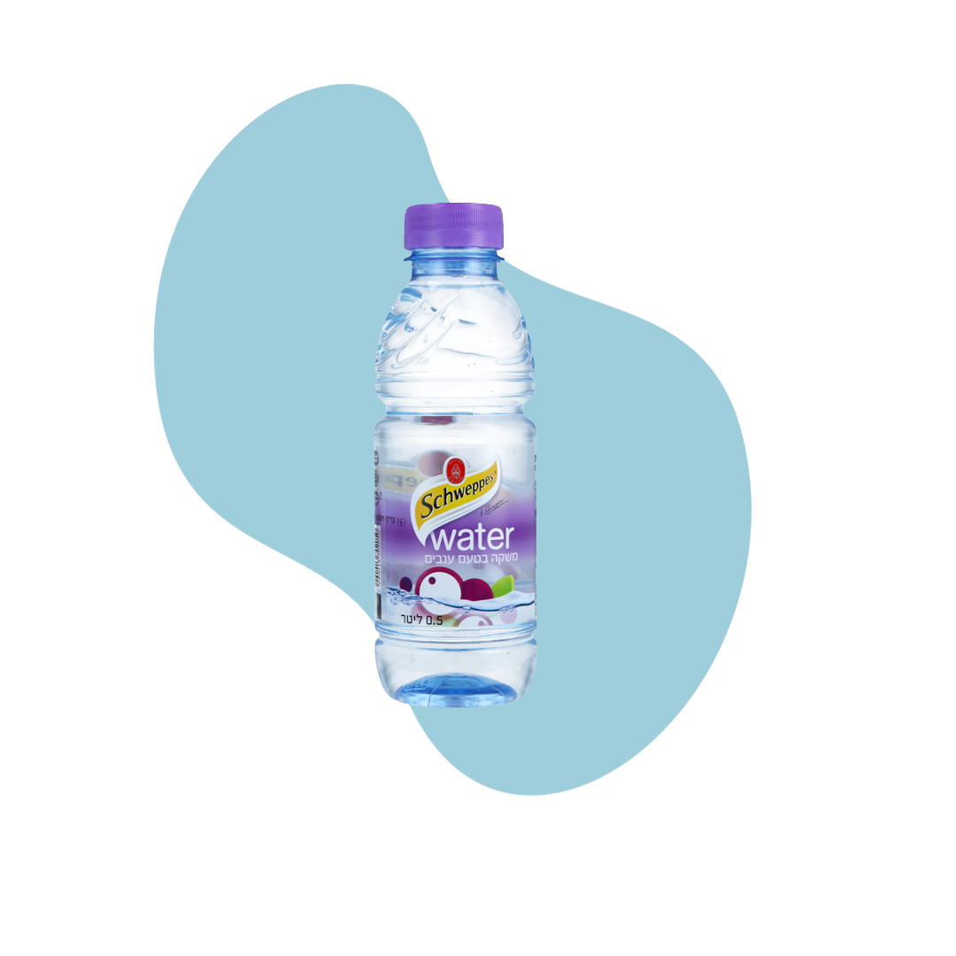 מים בטעמים שוופס ענבים 0.5 ל' (24 יח')
